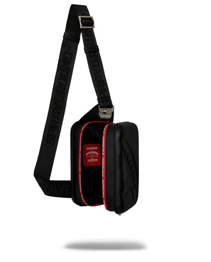 Tracolla Sprayground nero rigida Printed zipper hard-shell sling