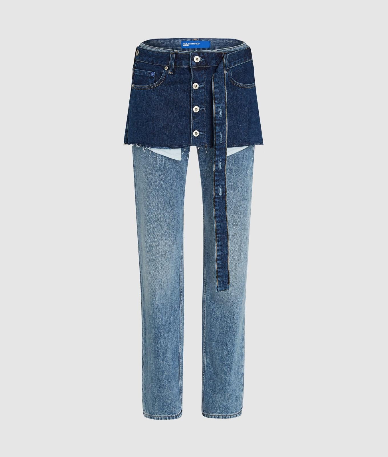 Jeans Karl Lagerfeld Jeans straight con minigonna donna