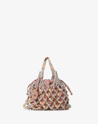 Borsa Kurt Geiger macramè con perle