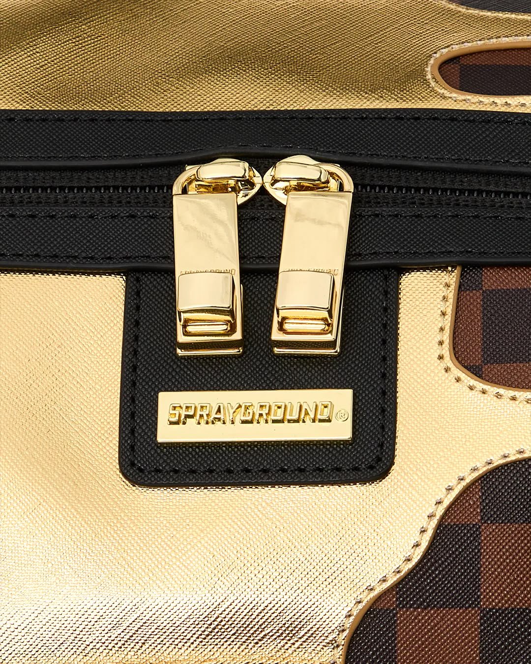 Borsone Sprayground marrone SHARKS IN PARIS GOLD DRIP DUFFLE