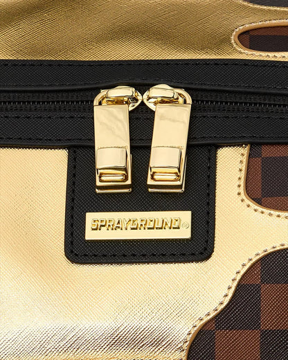 Borsone Sprayground marrone SHARKS IN PARIS GOLD DRIP DUFFLE