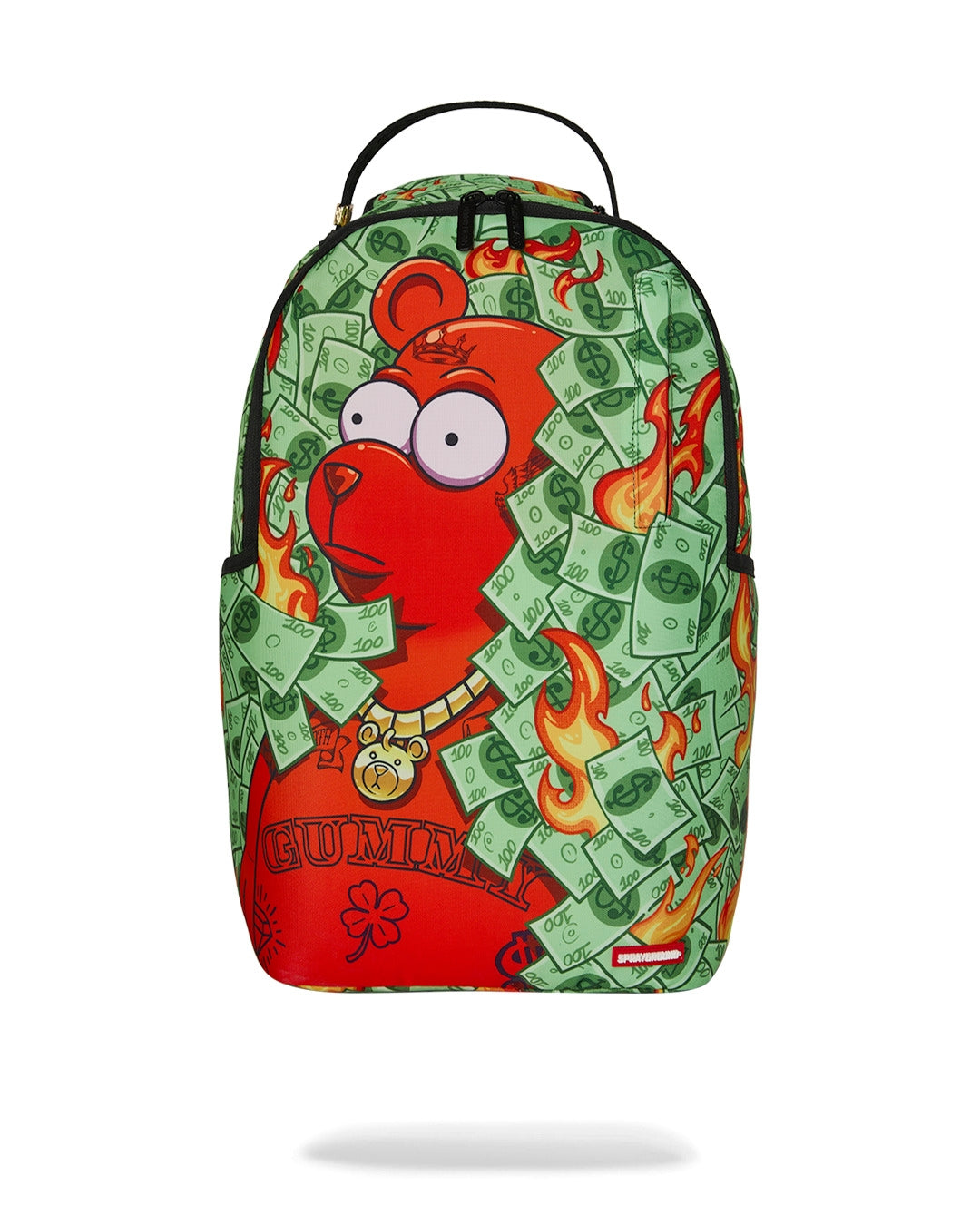 Zaino Sprayground verde DIABLO BEAR IN BUSHES DLXSR BACKPACK A.I. 