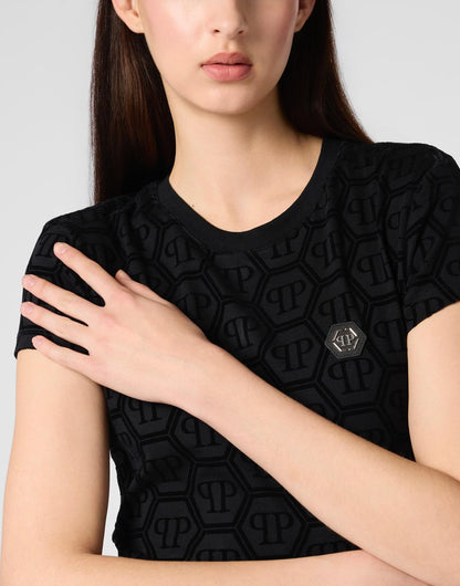 T-Shirt Philipp Plein "Jacquard Monogram" donna