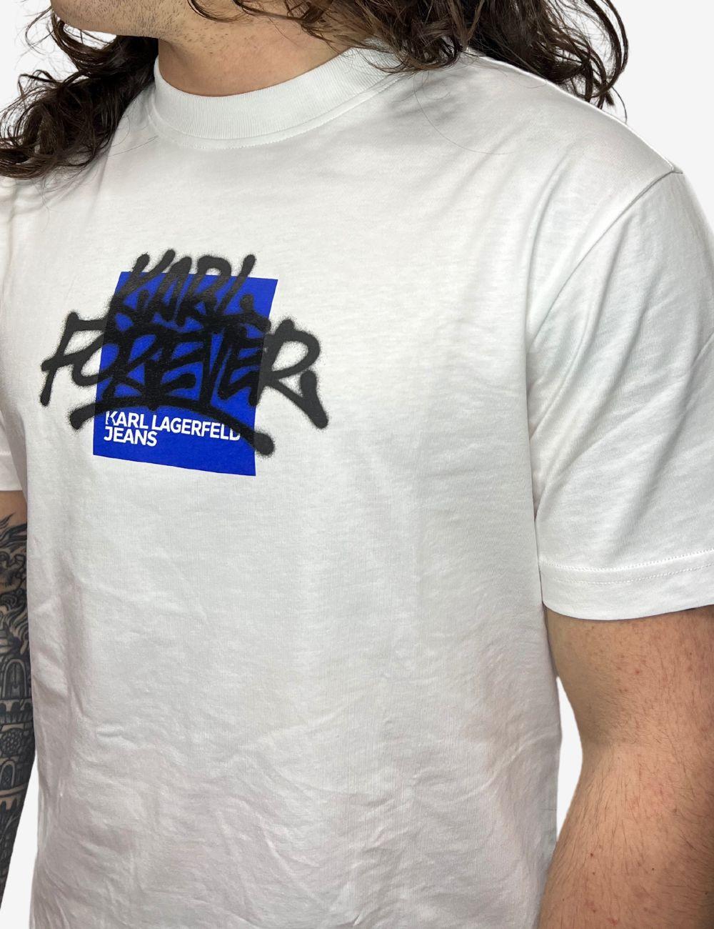 T-Shirt Karl Lagerfeld con stampa graffiti uomo