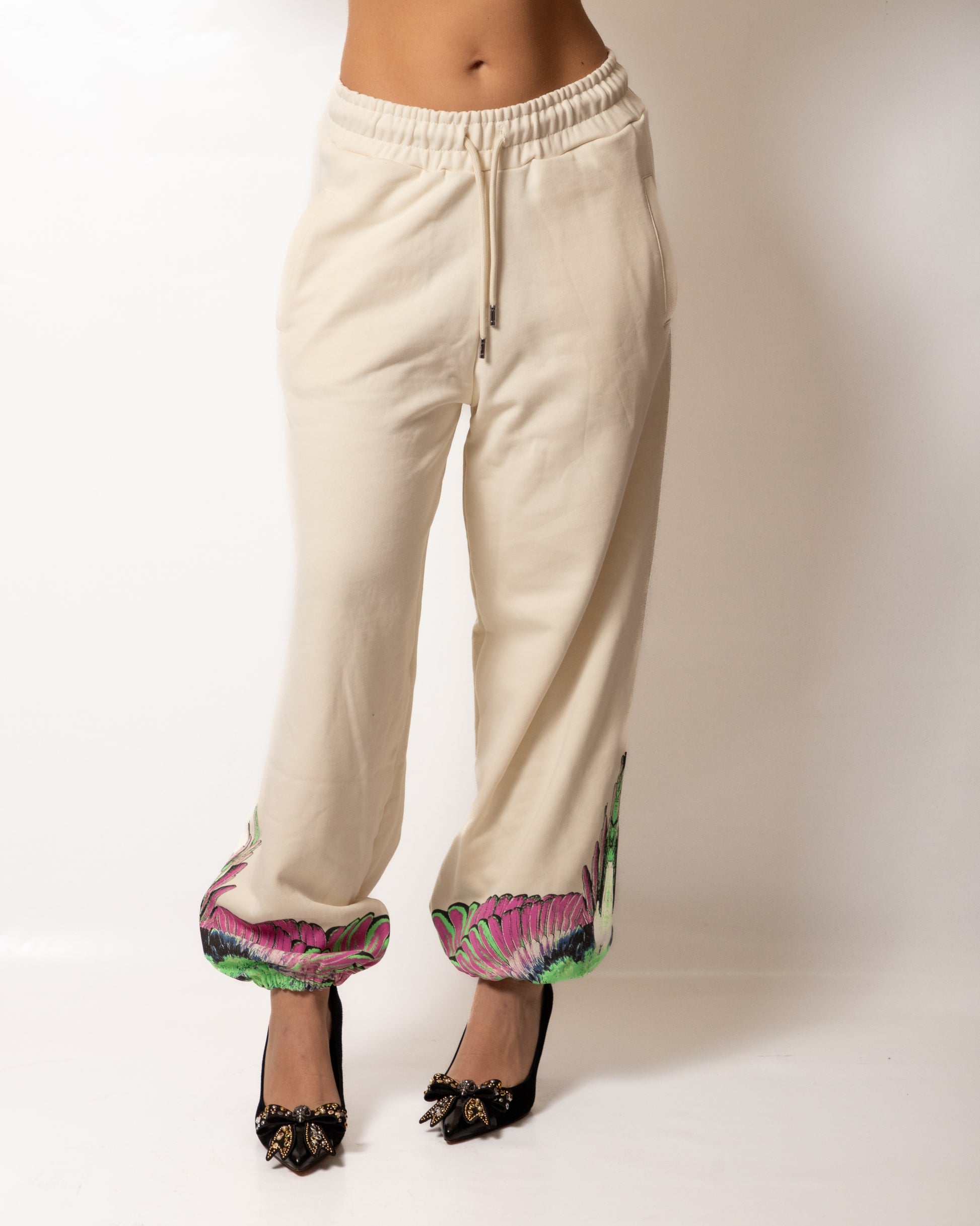 Pantalone Marcelo Burlon in felpa "Wings" donna