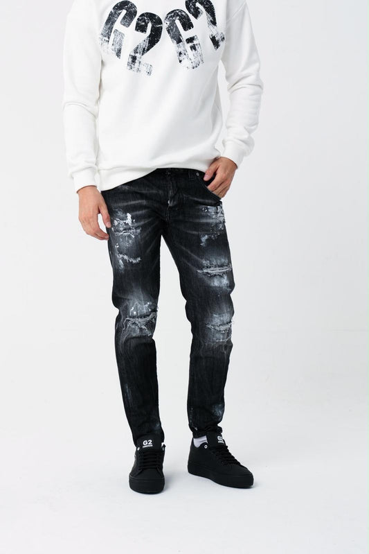 Jeans G2FIRENZE slim con patch logo e dettagli in metallo