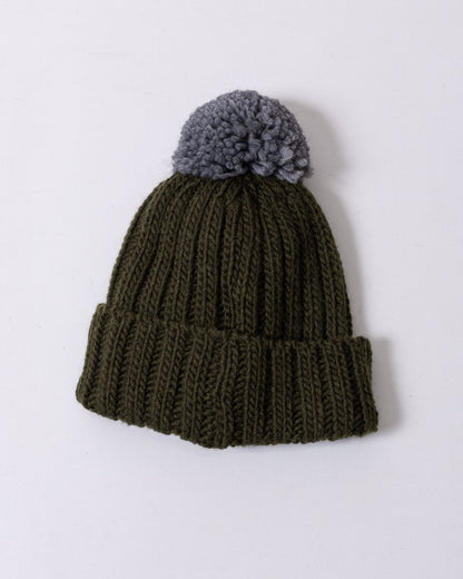 Cappello Colmar in costina con pompon