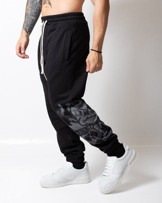 Pantalone Comme des Fuckdown in felpa con logo e stampa uomo