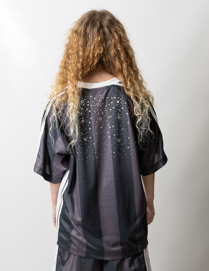 T-Shirt Barrow soccer con borchie e strass donna