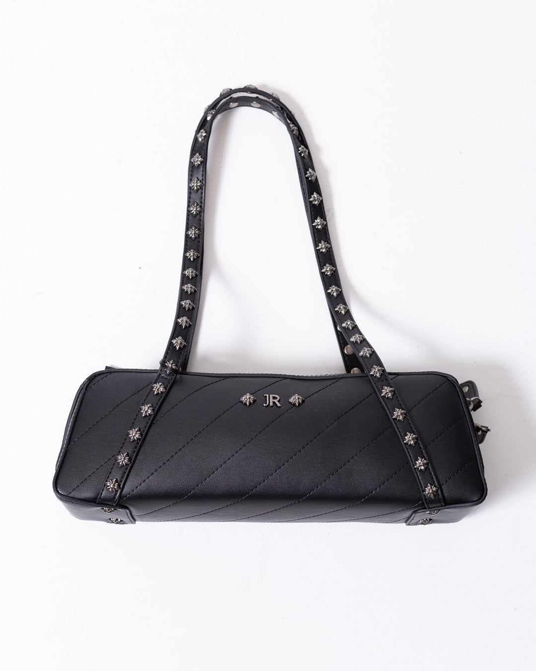 Borsa John Richmond con logo "JR" e borchie