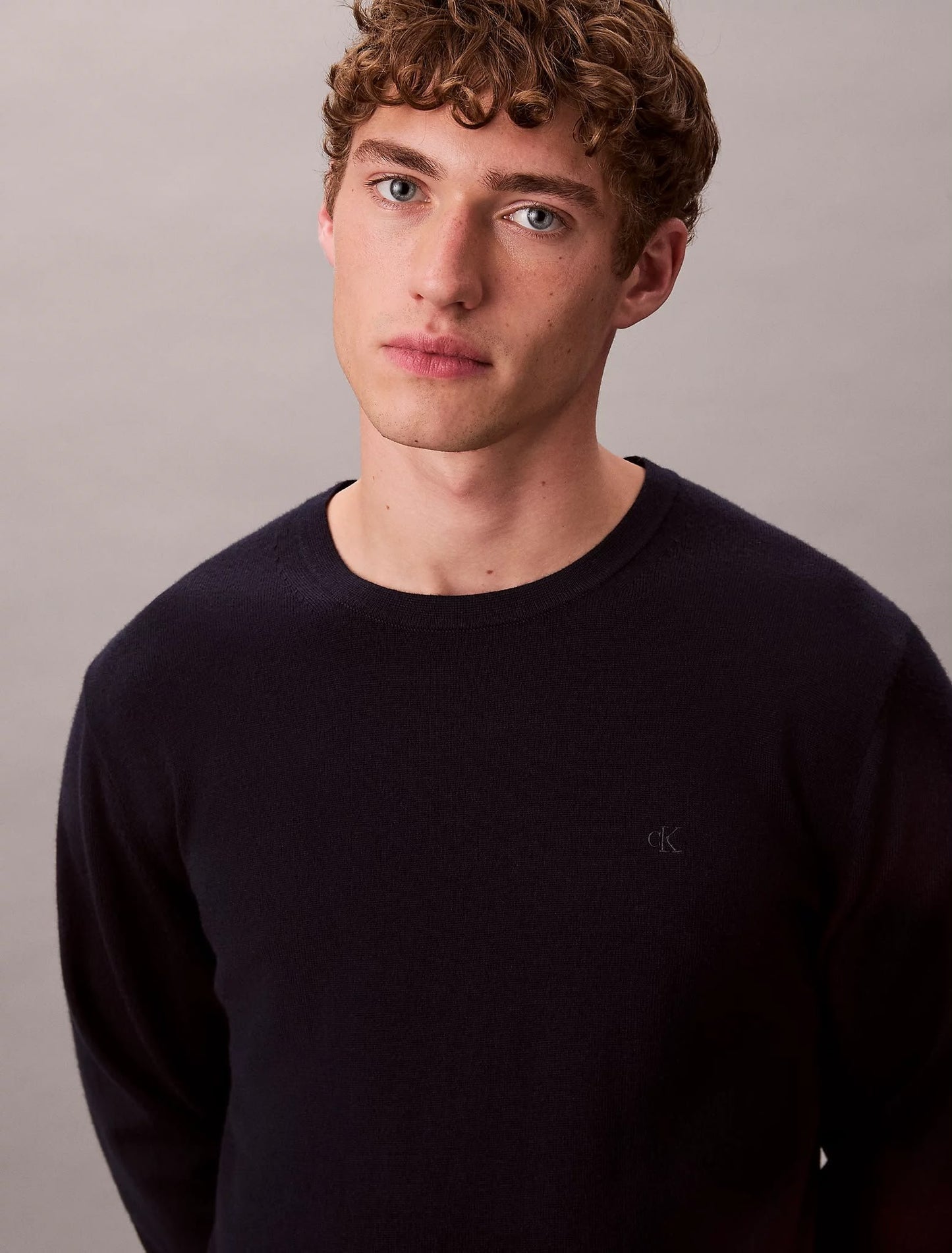 Maglia Calvin Klein girocollo in lana merino uomo