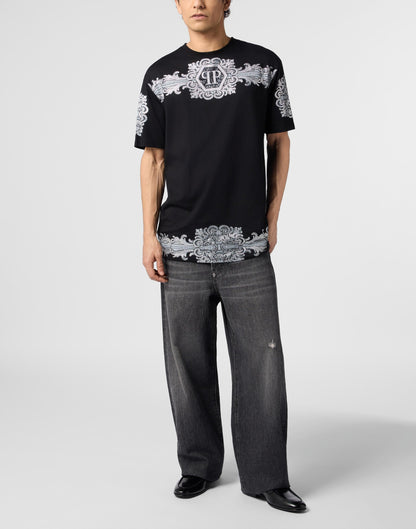 T-shirt Philipp Plein "Baroque Stones" con cristalli all over