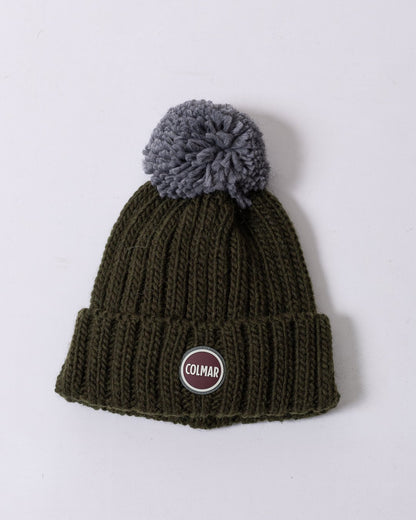 Cappello Colmar in costina con pompon