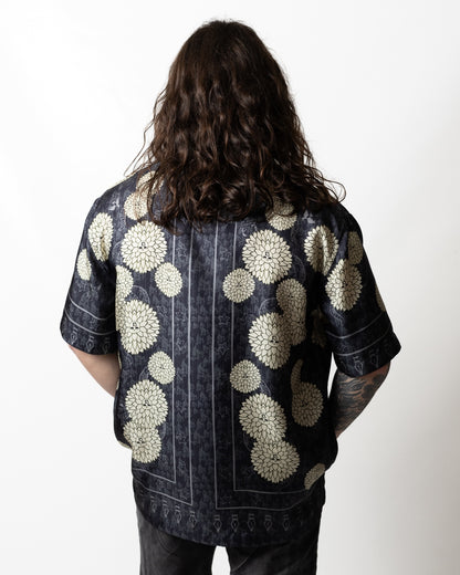 Camicia John Richmond in seta con stampa all-over uomo
