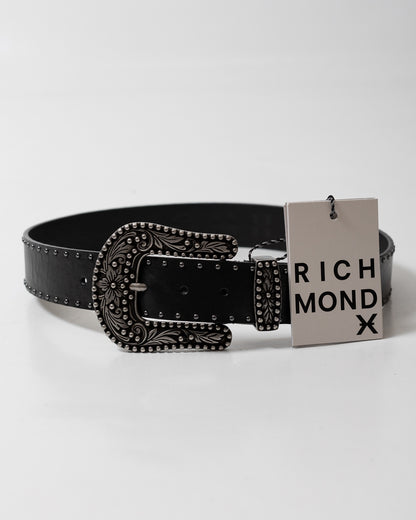 Cintura Richmond X in pelle con borchie