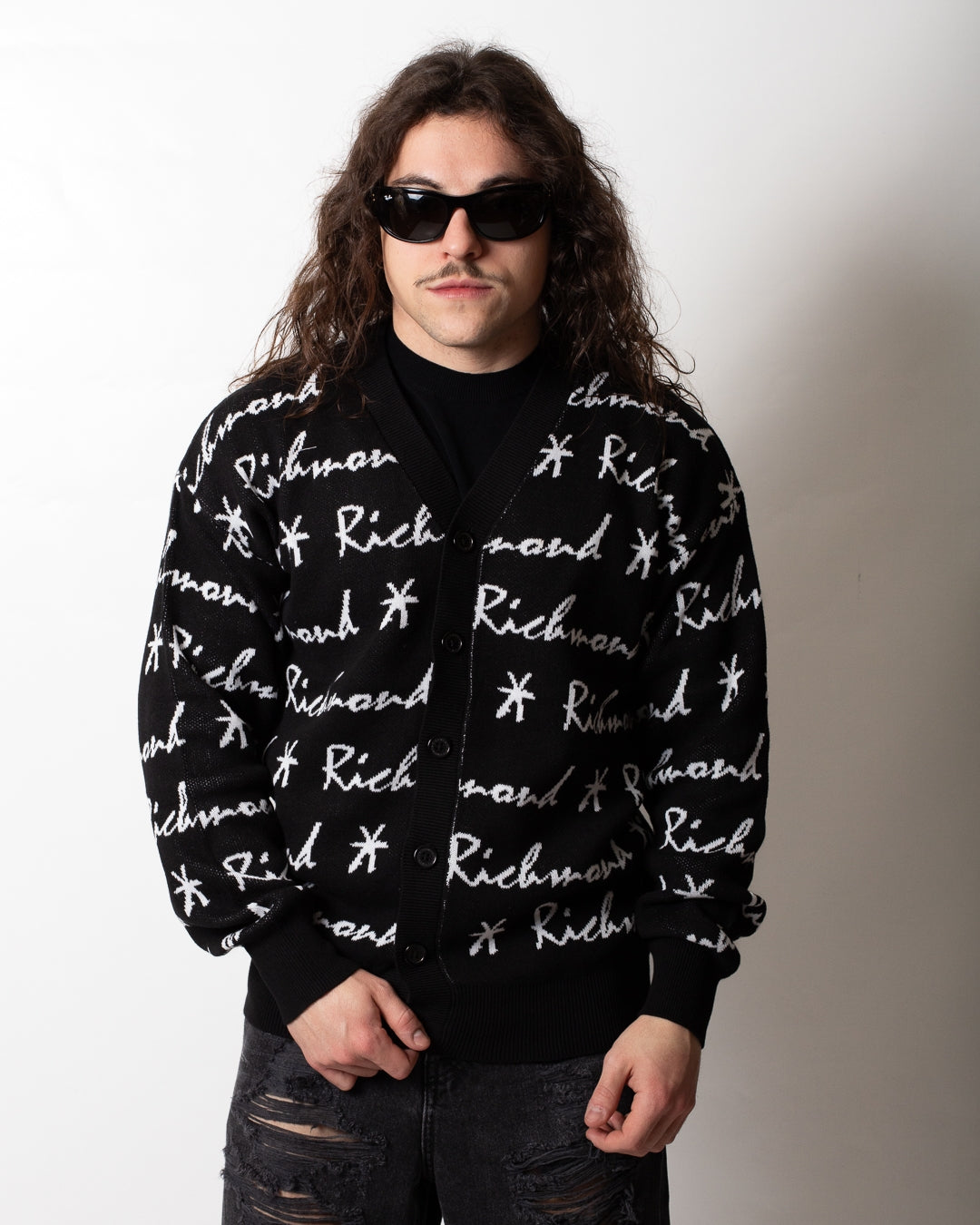 Cardigan Richmond X "Logomania" uomo
