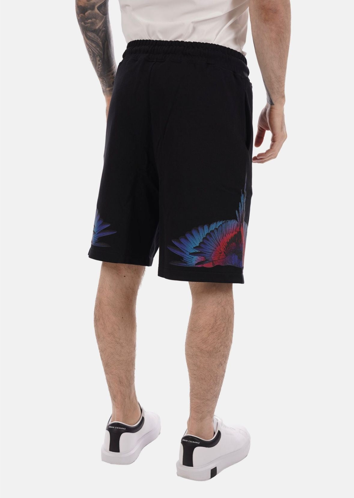 Bermuda Marcelo Burlon in felpa "Icon Wings" uomo