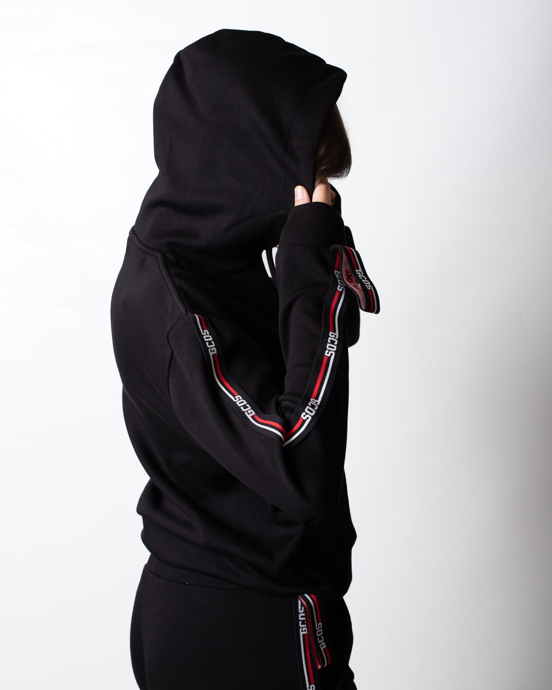 Felpa GCDS con cappuccio "Logo Tape Scouba" donna