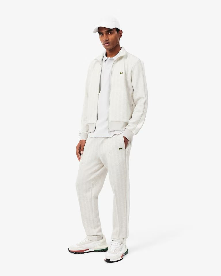 Pantalone Lacoste logato allover uomo