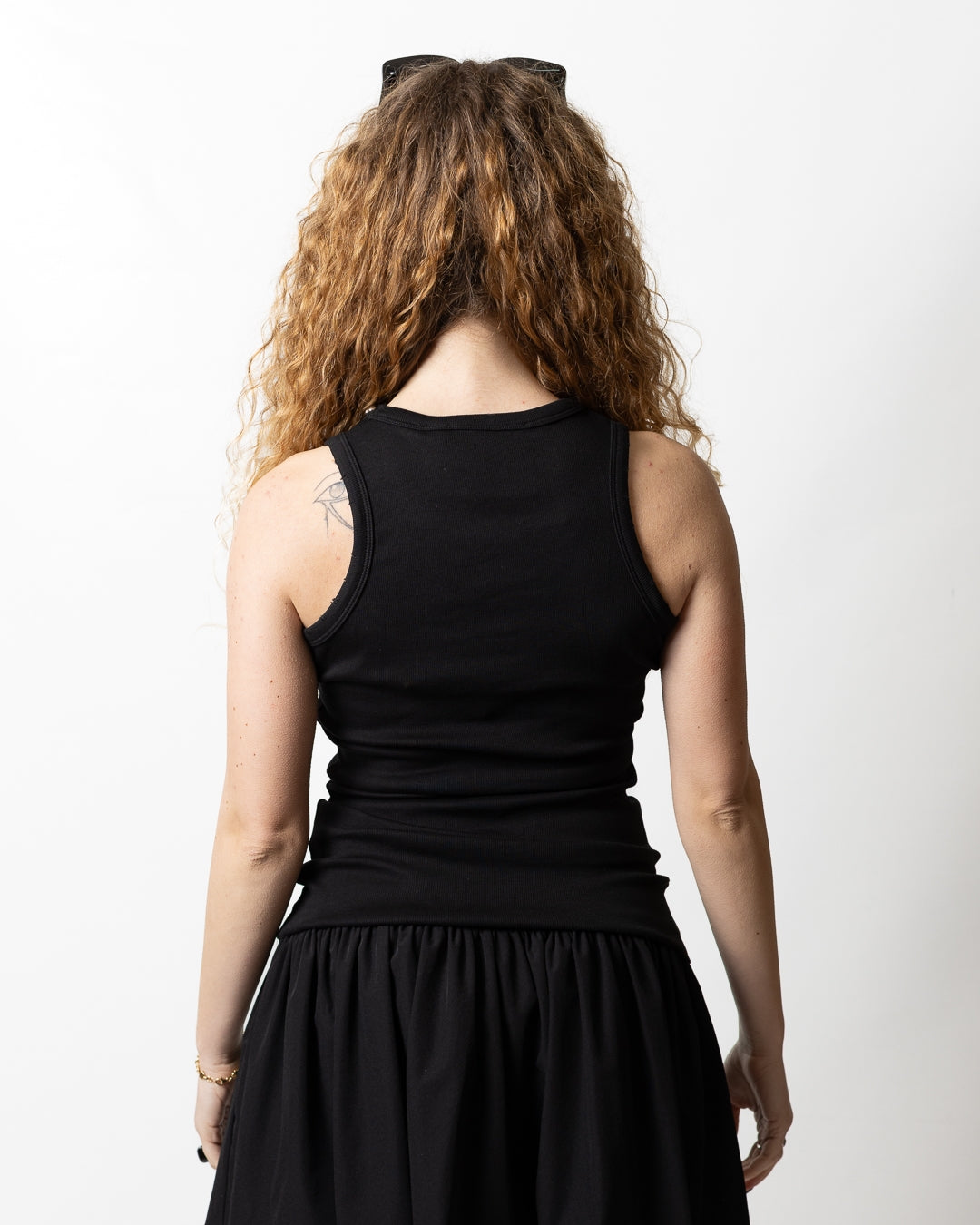 Canotta Richmond X in costina con borchie donna