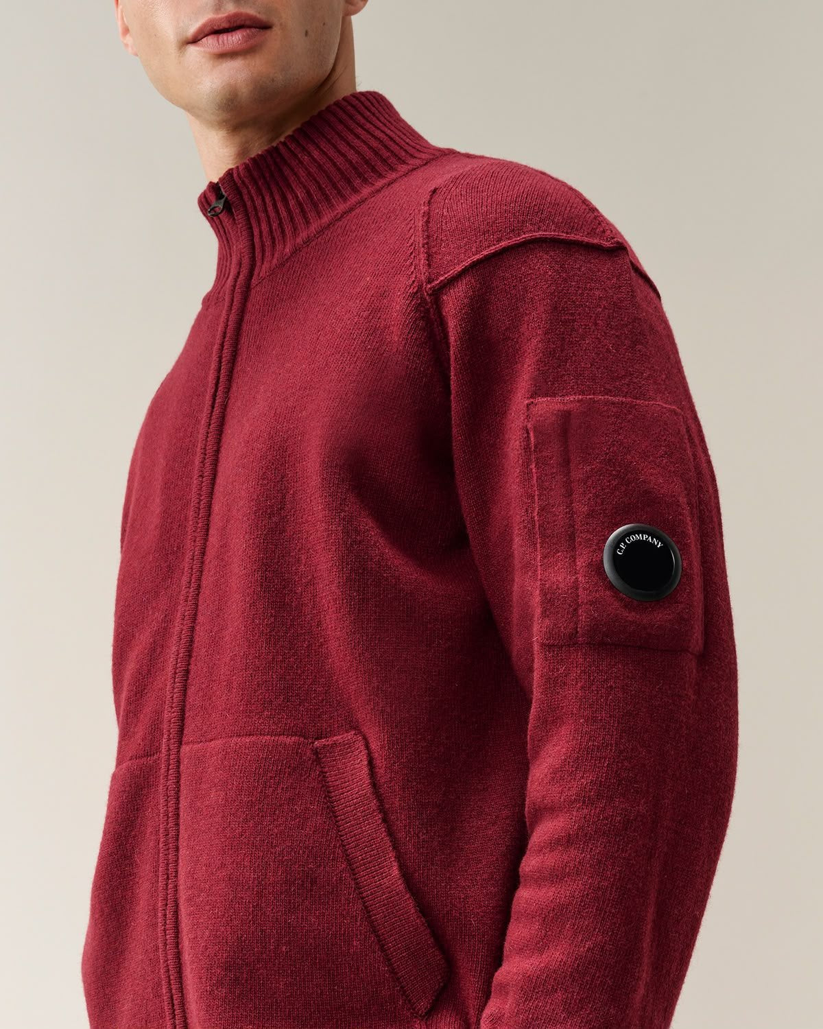 Maglia C.P. Company fullzip in lana uomo