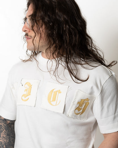 T-Shirt John Richmond logo patch uomo