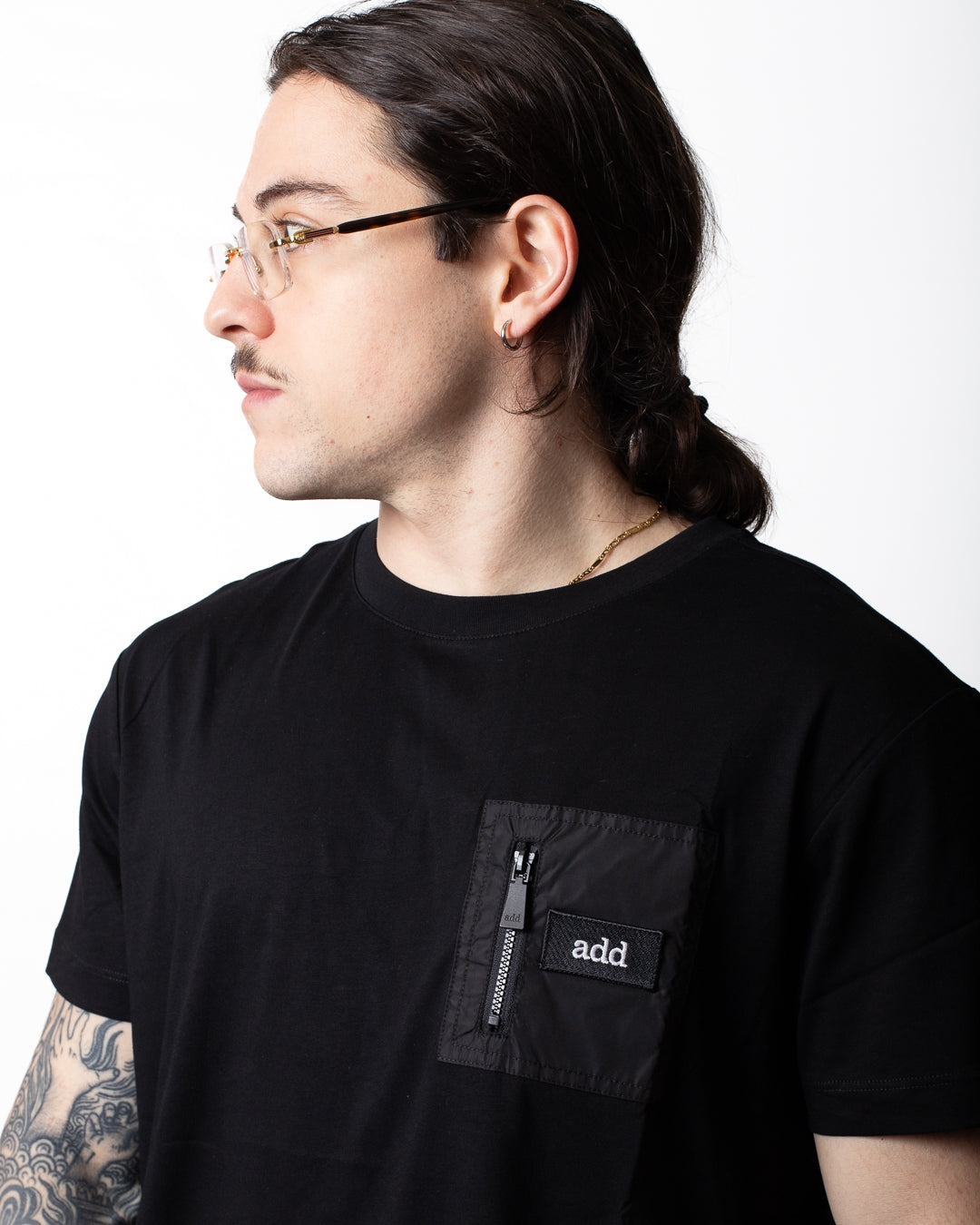 T-Shirt Add con tasca in nylon uomo