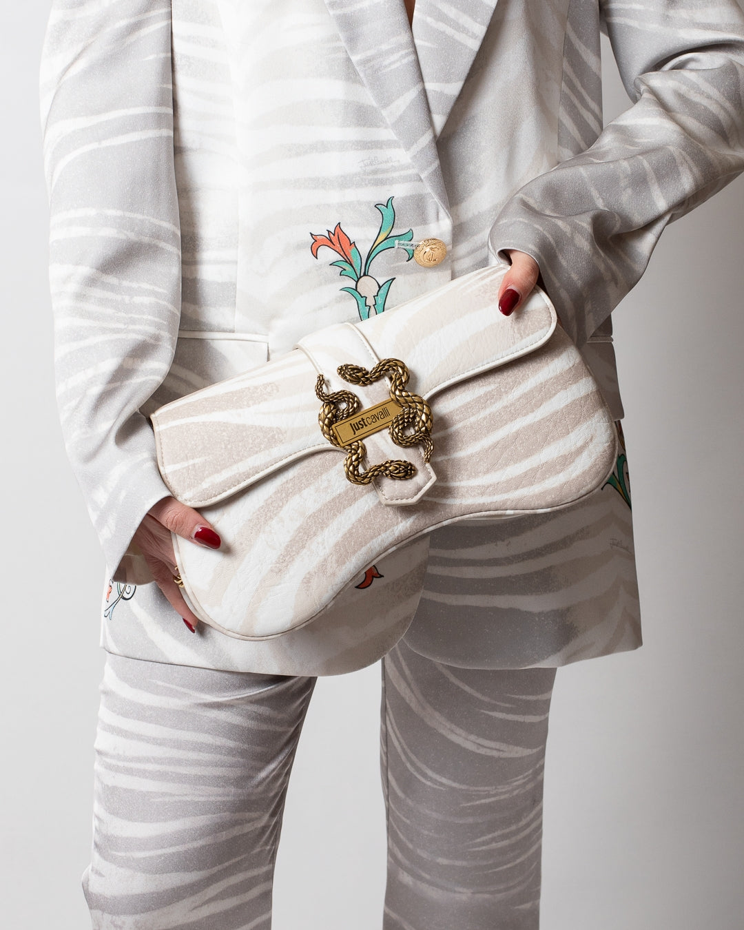 Borsa Just Cavalli "Print Natural Palm" donna