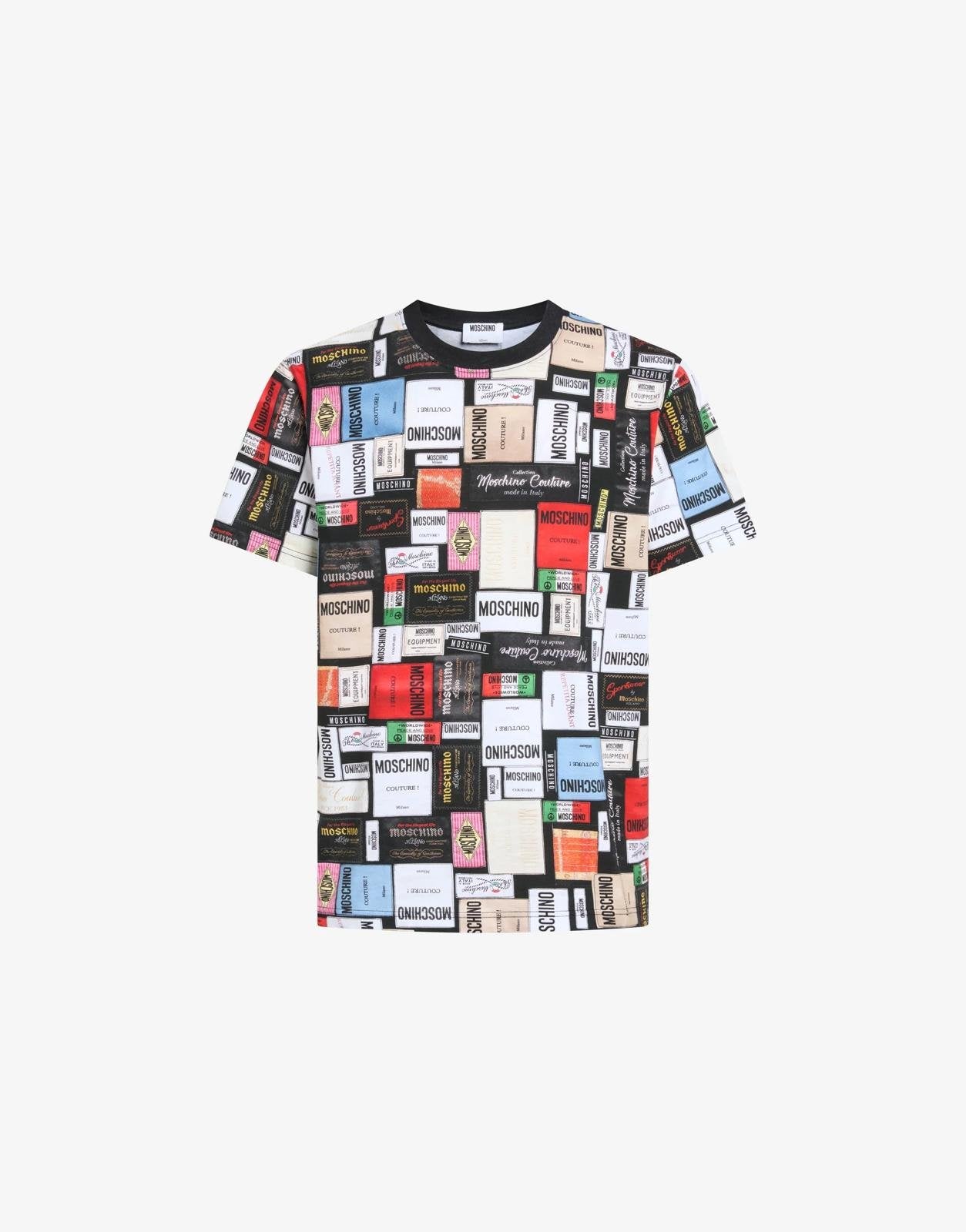 T-Shirt Moschino "Labels All-over" uomo