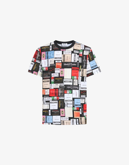 T-Shirt Moschino "Labels All-over" uomo