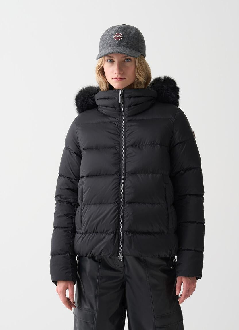 Giubbotto Colmar con cappuccio ed ecopelliccia "Deluxe" donna