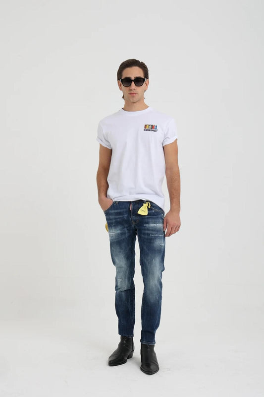 Jeans G2Firenze slim "Yellow Space" uomo