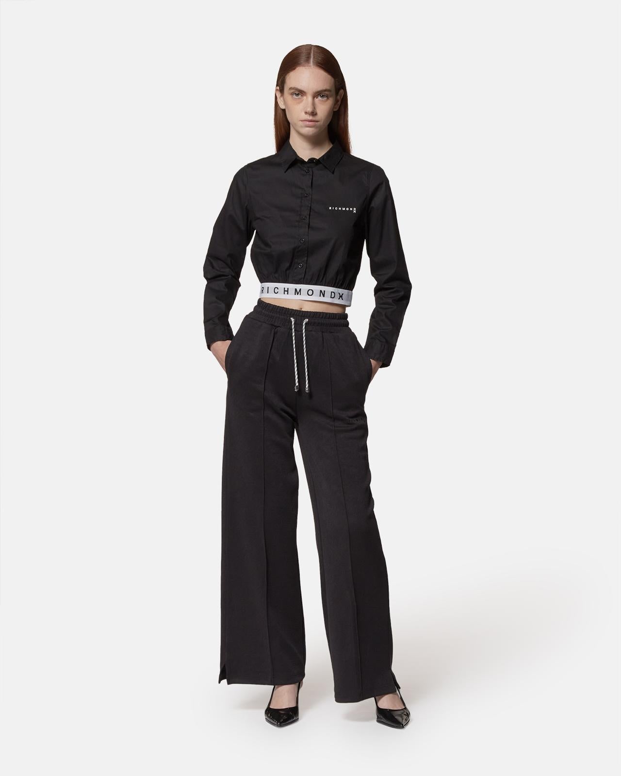 Camicia Richmond X cropped con fascia logata donna