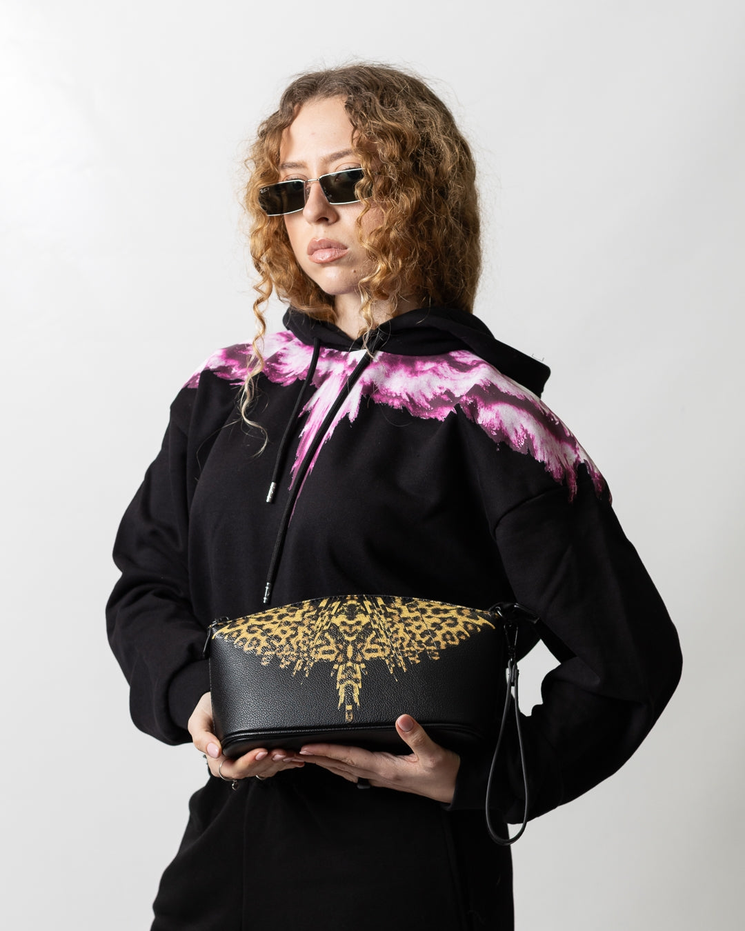 Pochette Marcelo Burlon in ecopelle "Icon Leopard"