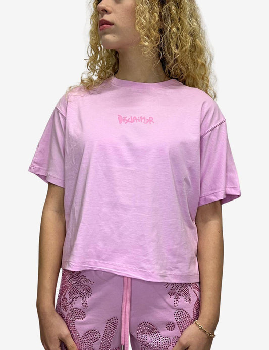 T-Shirt Disclaimer con logo donna