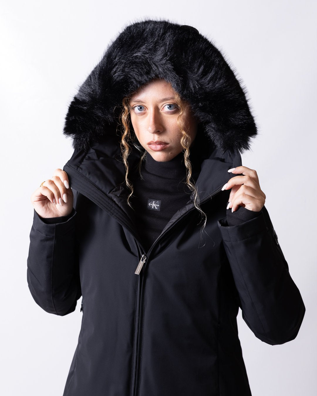 Piumino Colmar impermeabile con cappuccio e pelliccia donna