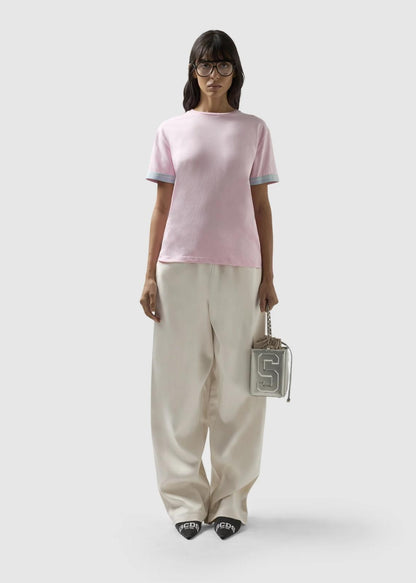 T-Shirt GCDS regular logo tape donna