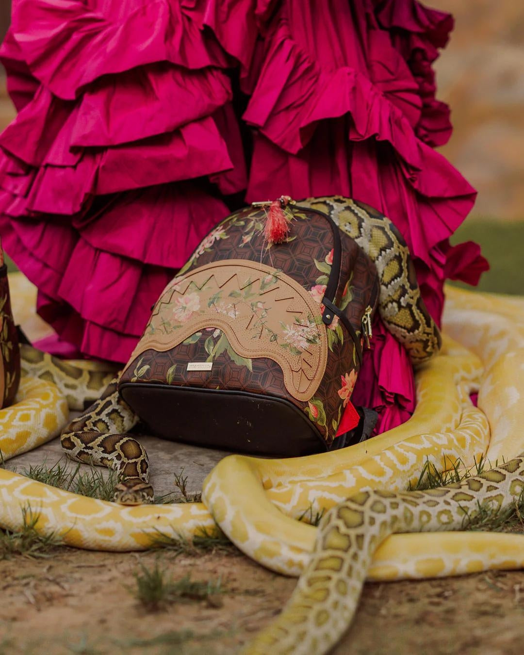 Zainetto Sprayground marrone "AI Henny floral savage backpack"
