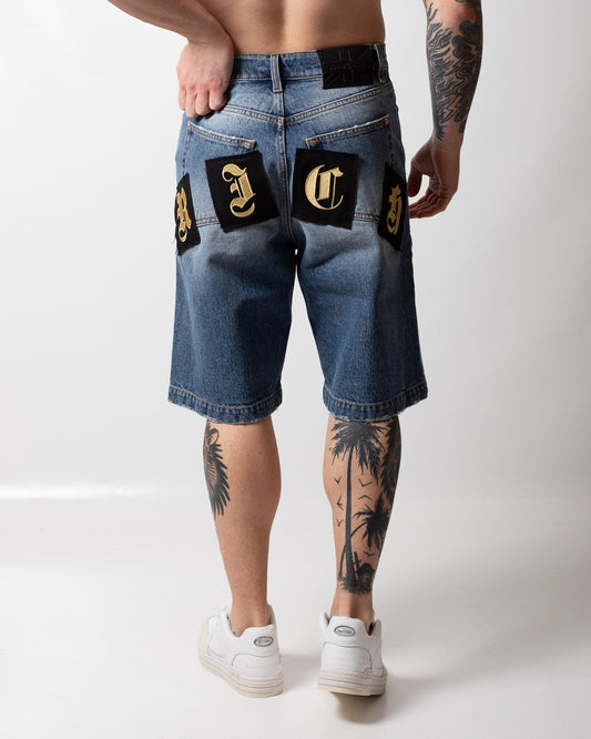 Bermuda John Richmond con logo patch uomo