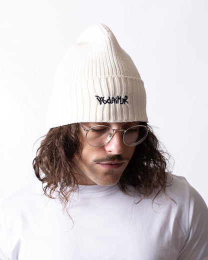 Cappello Disclaimer con risvolto e logo ricamato