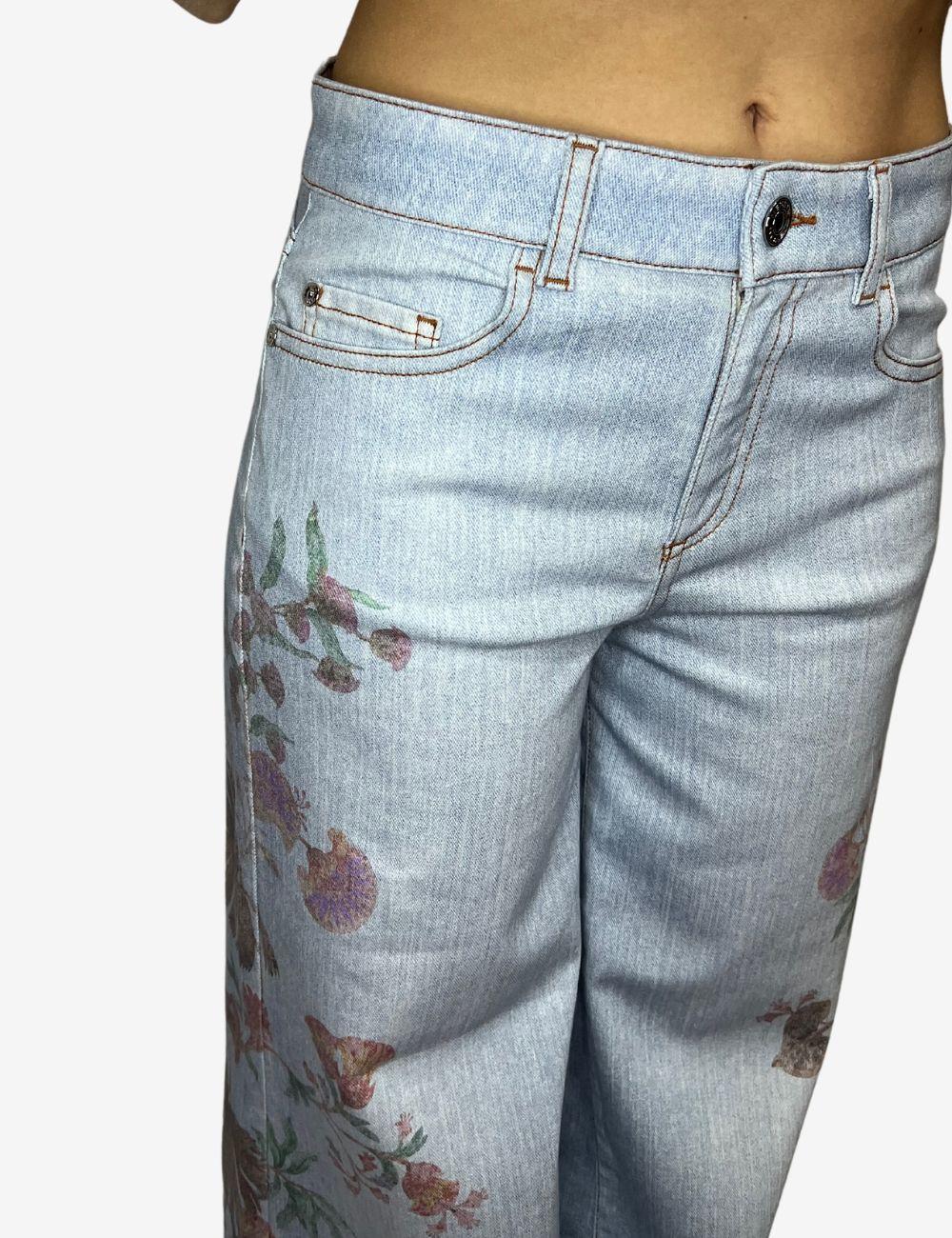 Pantalone Nenette con motivi floreali donna
