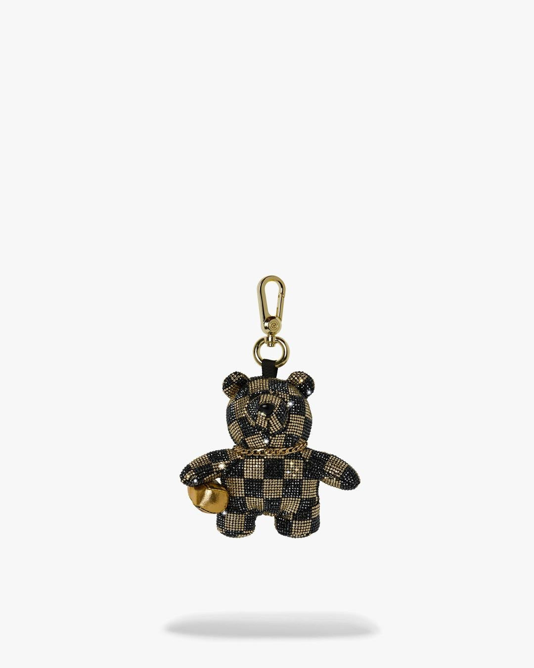 Portachiavi Sprayground nero "GOLD DIAMOND TEAR BEAR CUB KEYCHAIN"