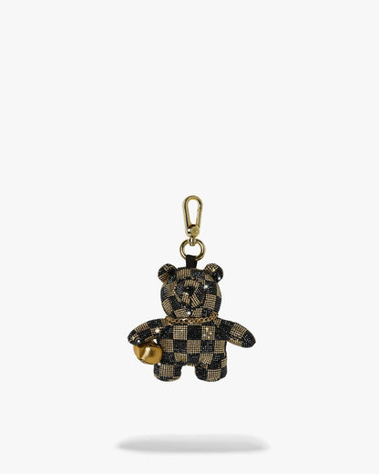 Portachiavi Sprayground nero "GOLD DIAMOND TEAR BEAR CUB KEYCHAIN"