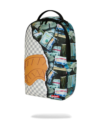 Zaino Sprayground bianco CREAM CHECK FULL OF CASH BACKPACK 