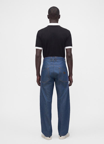 Pantalone Moschino baggy con cuciture a contrasto uomo