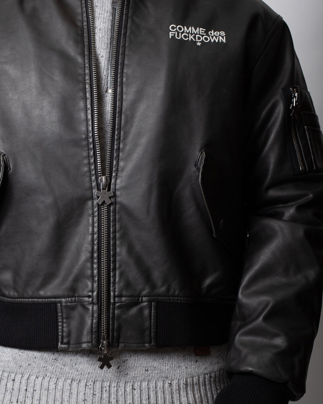 Giubbotto Comme des Fuckdown bomber in ecopelle uomo