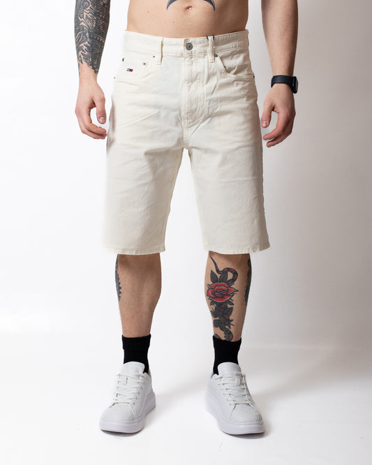 Bermuda Tommy Jeans white cinque tasche uomo