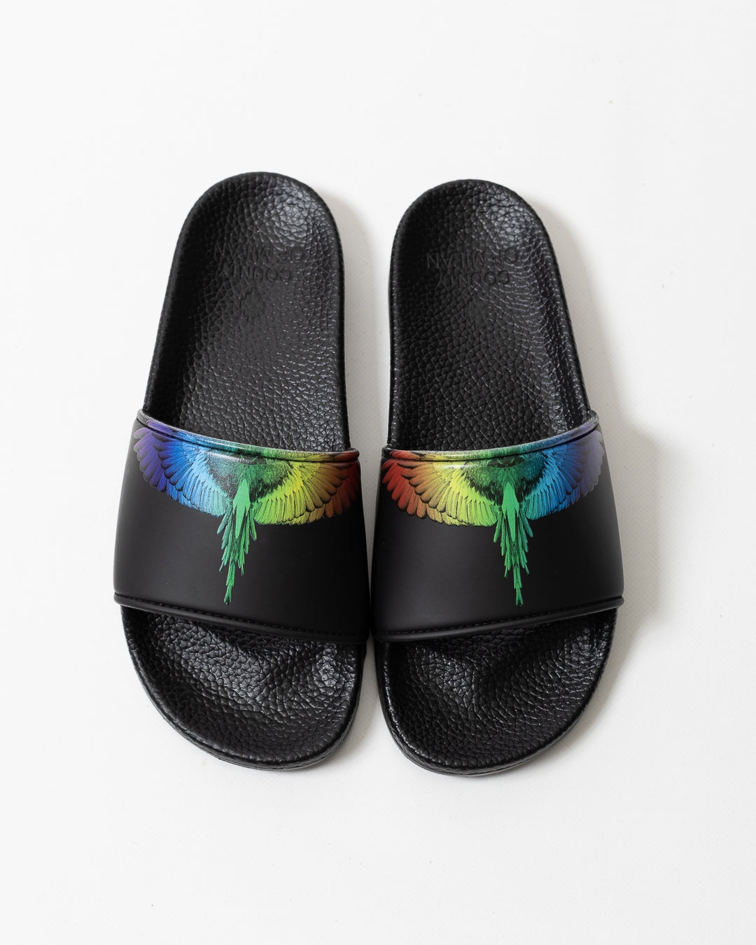 Ciabatte Marcelo Burlon in gomma "Icon Wings Rainbow" uomo