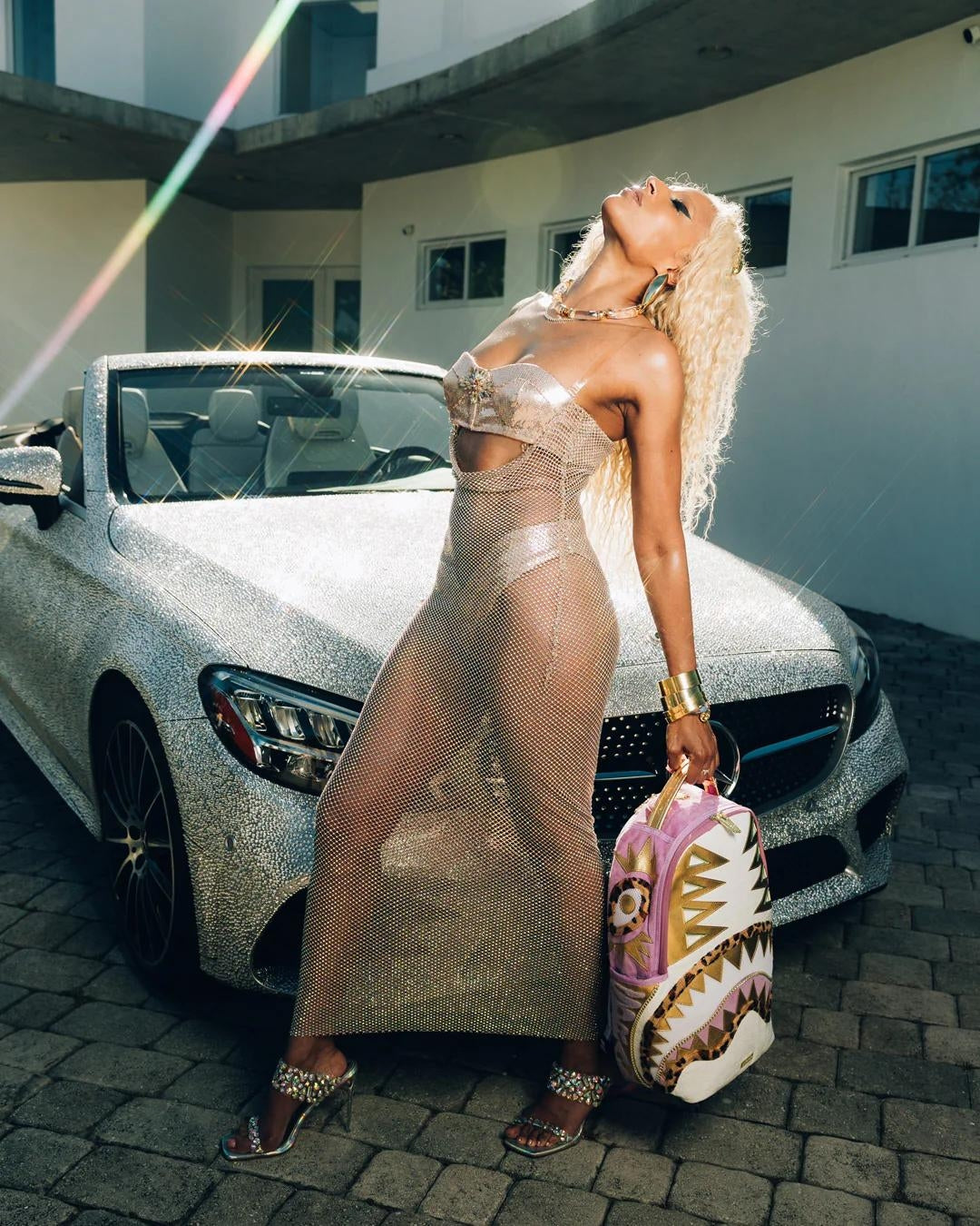 Zaino Sprayground rosa Pink safari dlxsv backpack