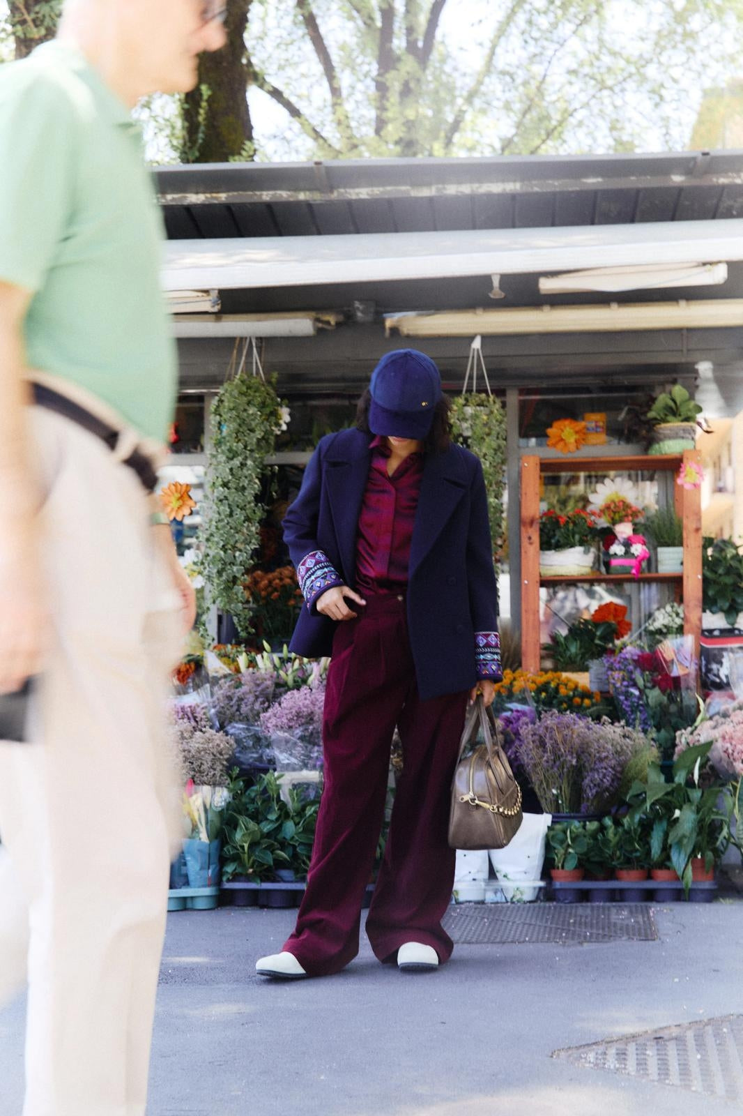 Pantalone Nenette cargo in suede donna